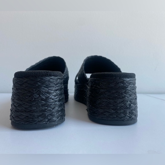 Larroude The Ash sandals handmade braided raffia in a flatform style Size 9 - Picture 6 of 13